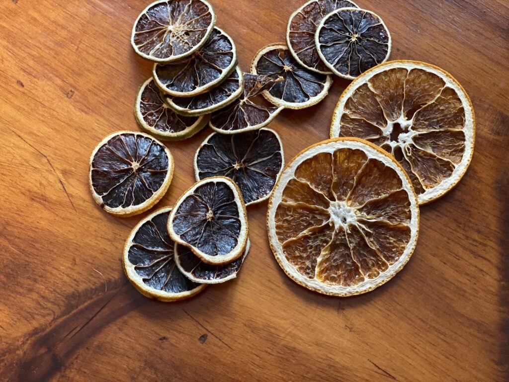 orange, lemon and lime dried slices