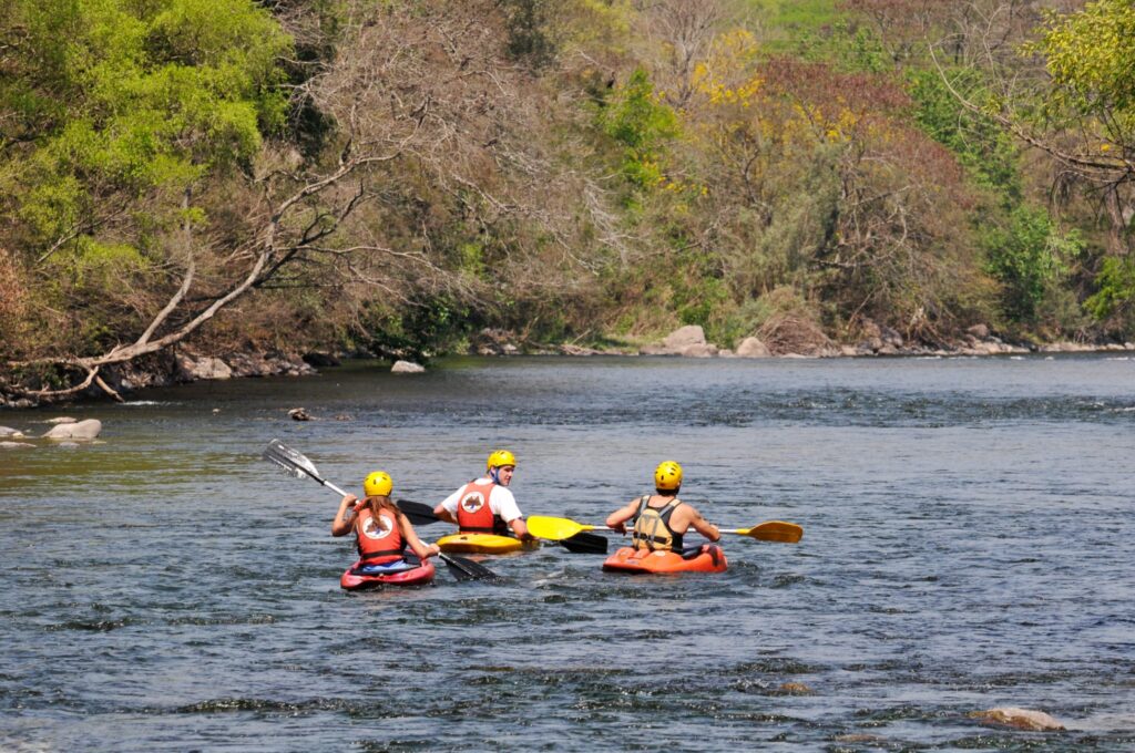 river sightseeing in a canoe