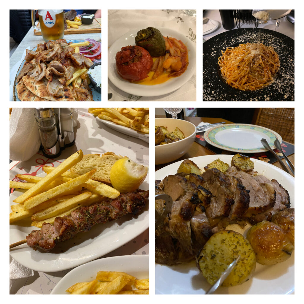 From spaghetti to kebab skewers some of the food we ate in Athens
